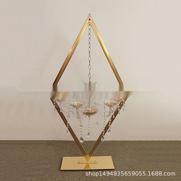 

iqiwa new hanging diamond frame hanging crystal metal candlestick window candlestick and props main table layout wedding props uysaf