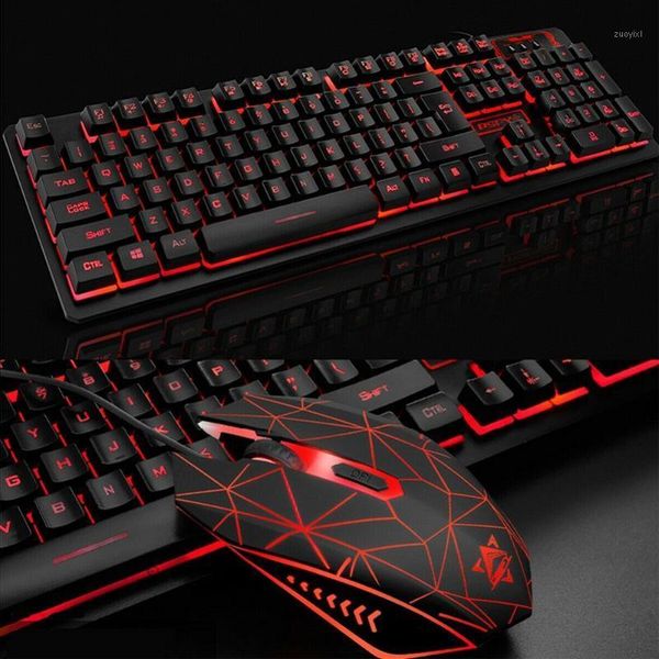 

keyboard mouse combos wired gaming usb and combo set 3 color backlit for pc gamer 2000dpi waterproof wired1