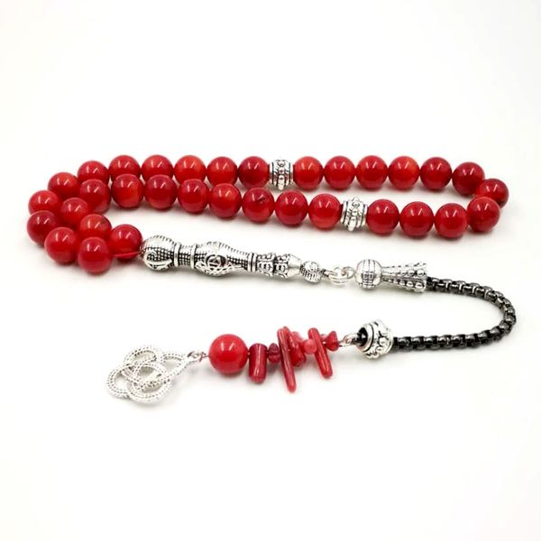 

women's rosary muslim natural coral and coral reef tassel tasbih eid gift for wife everything is new fashion women's bracelets y20, Black