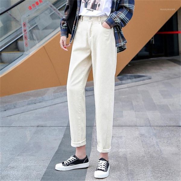 

women's jeans women's spring 2021 high-rise harem loose straight radish ankle-length pants1, Blue