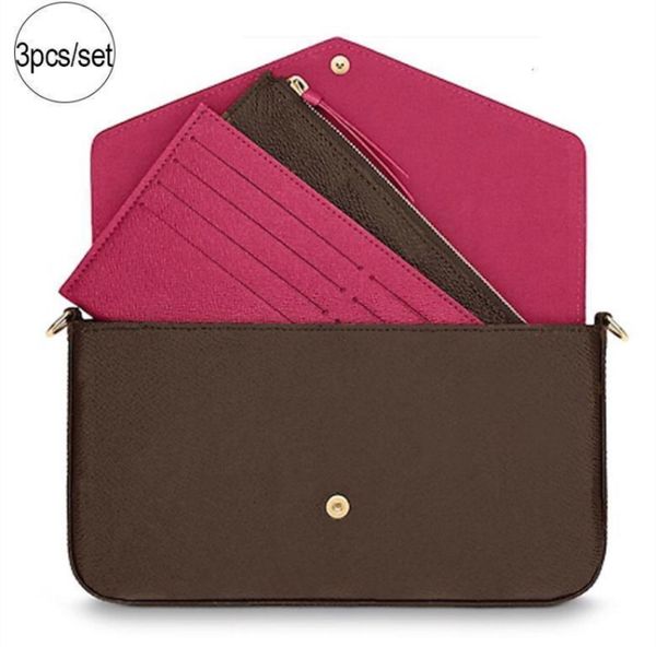 

luxury designer woman messenger bags france famous brand cow leather brown flower shoulder bag mini wallet bag charm pochette accessories