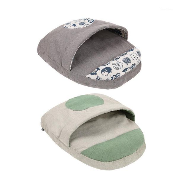 

cute pet puppy kitten nest kennel with pillow soft sleeping bed for dog cat1