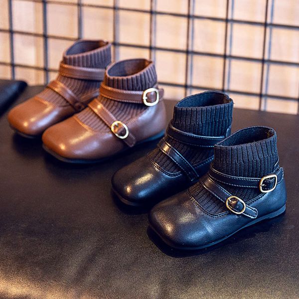 

socks babyfeet girls baby martin cotton boots autumn and winter children's walking sho fashion, Black;red