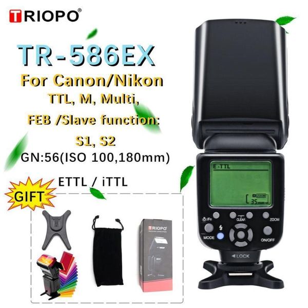 

flashes triopo tr-586ex wireless model speedlite speedlight for 5d d750 d800 d3200 d7100 dslr camera as yongnuo yn-568ex1