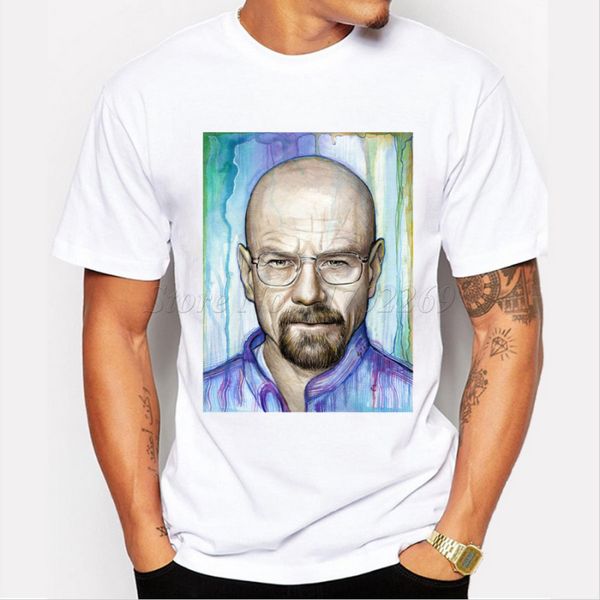 

горячие продажа breaking bad с коротким рукавом повседневная смешной tops walt белый / джесси пинкман мультфильм ретро печатный s sport толс