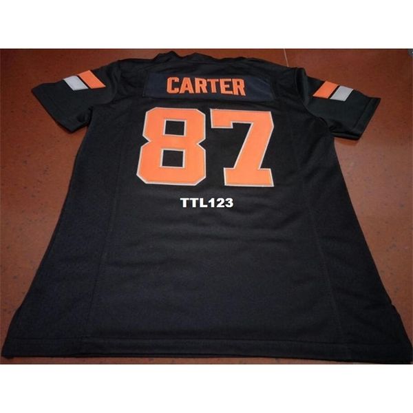 

121 #87 black orange logan carter oklahoma state cowboy alumni college jersey size s-4xl or custom any name or number jersey