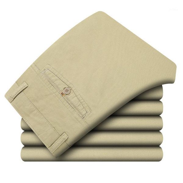 

spring summer men business casual straight pants young men casual loose long pants1, Black