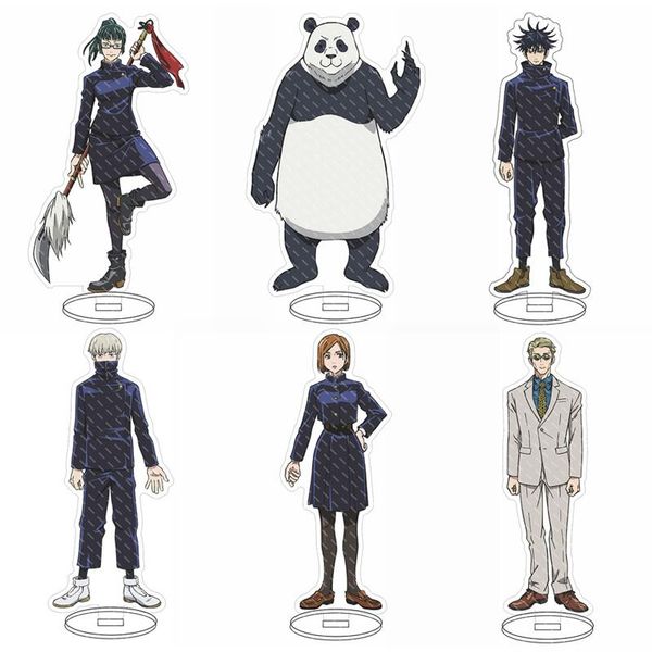 Schlüsselanhänger Japan Anime Jujutsu Kaisen Acryl Figur Stand Modell Platte Schreibtisch Dekor Cosplay Weihnachtsgeschenke für Kinder Jungen Geschenk