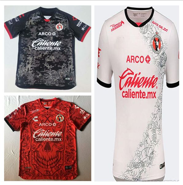 

2021 club tijuana red alternative jersey men's jersey xolos de tijuana special edition dia de los muertos halloween original fans shirt, Black;yellow