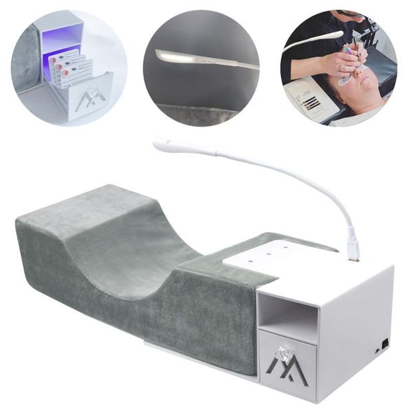 

memory foam lash pillow shelf grafting eyelash extension pillow makeup tools with usb lash light for beauty neck support tool