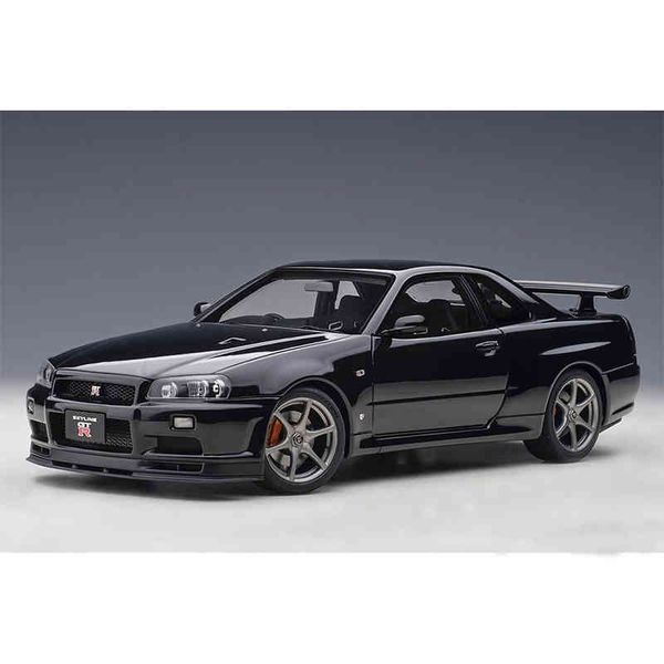 

nissan skyline ares r34 mold and metal car, high simulation model, pull back collection, children's toys