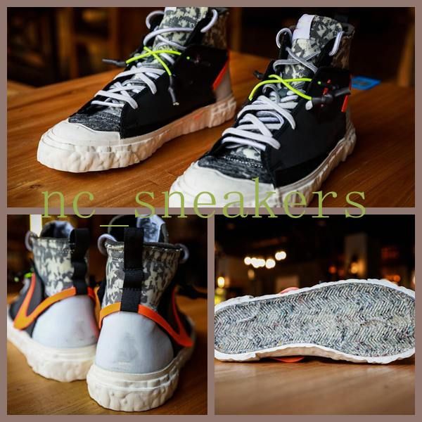 

pre-sale 2021 new product blazer mid japanese brand designer co-branded shoes, graphic radial variation gray camouflage pattern fashion snea