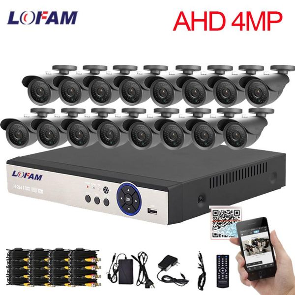 

wireless camera kits lofam 4.0mp ahd 16ch surveillance system 16 4mp outdoor security cctv dvr kit video xmeye remote view