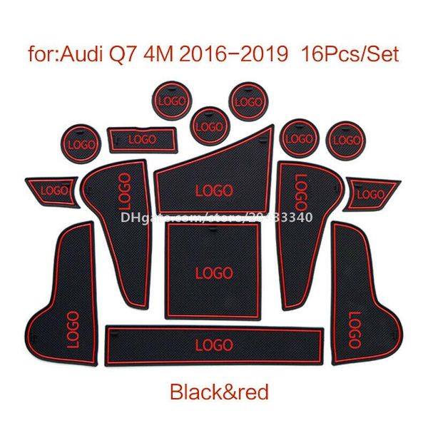 

car gate slot pad water coaster interior non-slip mats for for audi q7 2016-2019