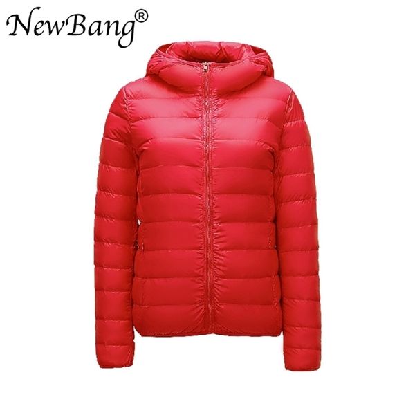 

newbang brand 6xl 7xl 8xl large size womens ultra light down jacket women winter windproof feather coats y201026, Black