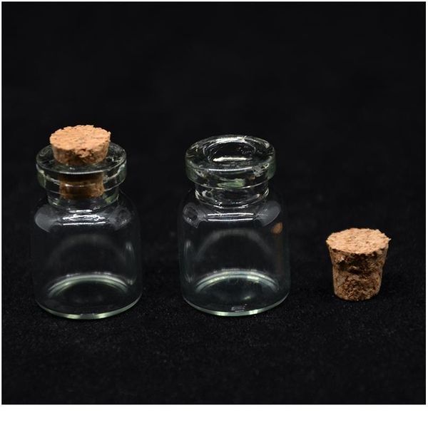 

100pcs/lot 1ml d11xh22mm glass bottle with wood cork mini wishing bottle vial sample bottles cosmetic container p jllxvn