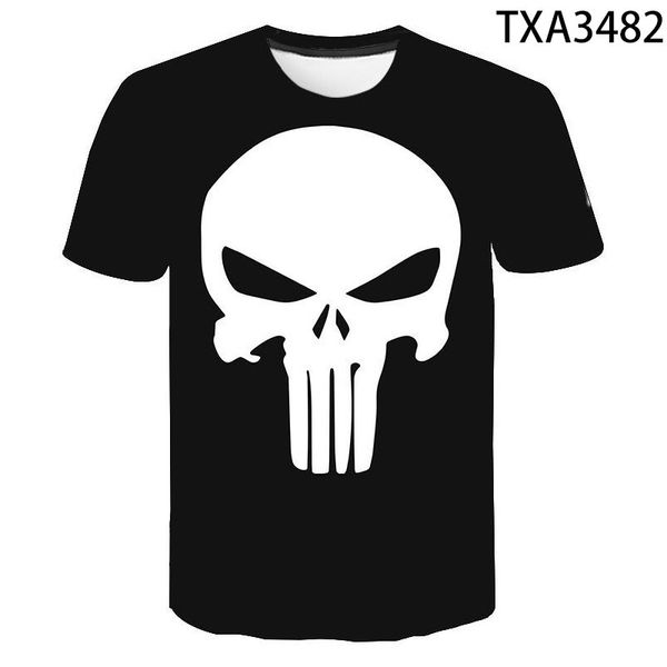 

punisher boy girl printed cool 3d print shirts anime oversized hippie men clothing
