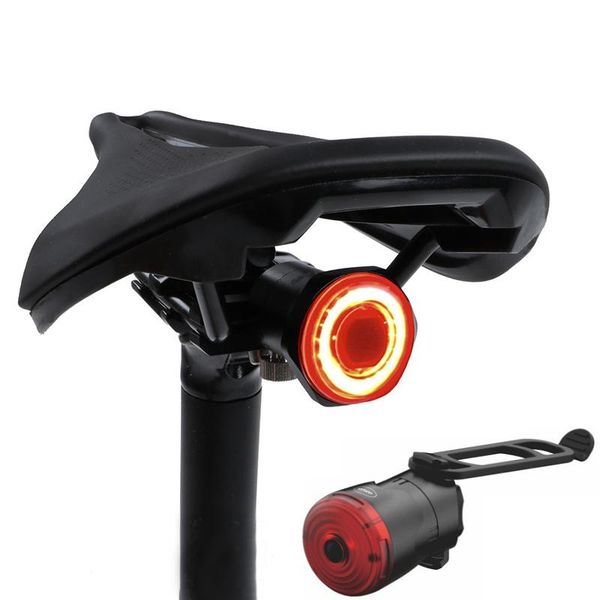 

bike tail light waterproof mtb smart sensor brake light usb charging night ride highlight rear bicycle accessories