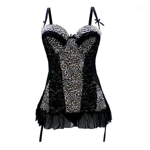 

bustiers & corsets women intimates leopard with underwire cup bra ruffles printing underwear s  l xl1, Black;white
