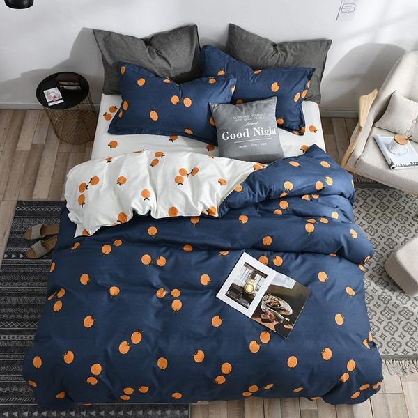 

25 bedding set 5 size stripe heart black bed linen 4pcs/set duvet cover set pastoral bed sheet ab side duvet cover 20201
