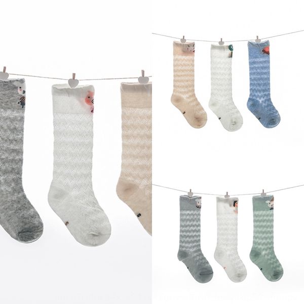 

spring and summer new korean cartoon baby socks animal children's knee mosquito proof socks cute breathable baby stockings vdpdr, Black
