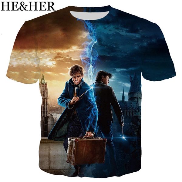 

new original design movie fantastic beasts and where to find them print tracksuit 3d print shirts anime graphic humor men clothing