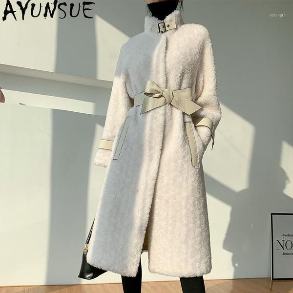 

100% wool women's real fur coat long women coats autumn winter female jacket korean clothes 2020 ropa de mujer y005 pph16321, Black