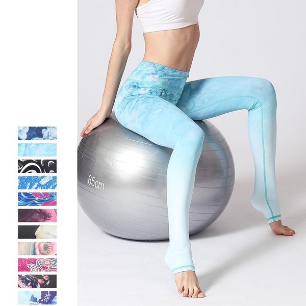 

yoga outfits selling women's professional printed fitness pants ladies' trample feet trousers slim leggings, White;red