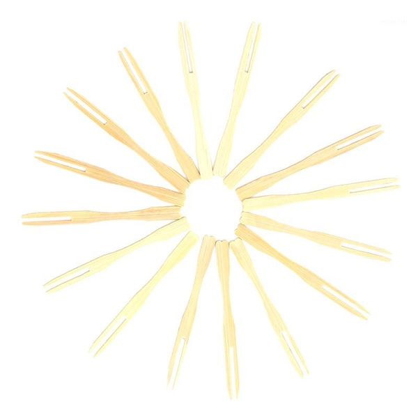 

forks 100pcs bamboo fruit cocktail party finger wedding bbq buffet1
