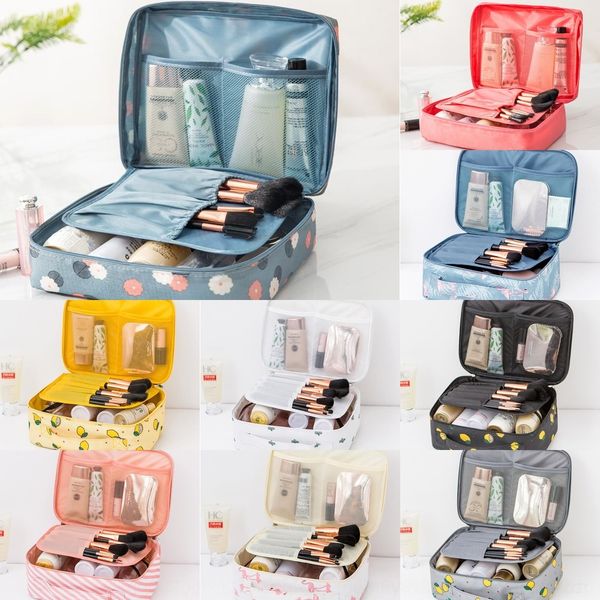 

sxumu red net make-up ins capacity super fire small size women's portable large wind travel cosmetic cosmetic bag carry on bag storage