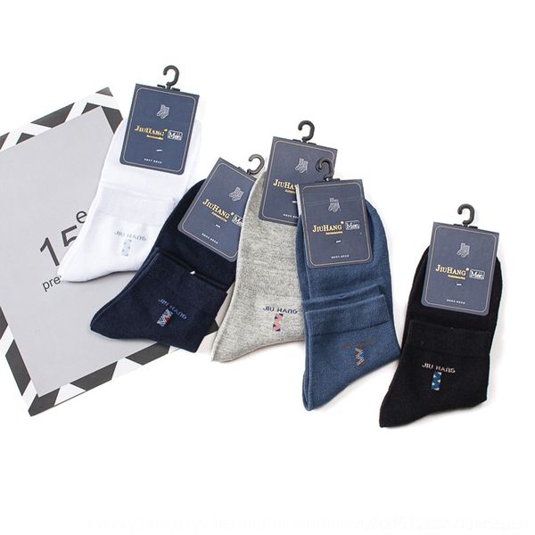 

4nrwd business men's cotton medium tube and socks and socks sweat absorption solid ventilation four seasons office men's color ycl, Black