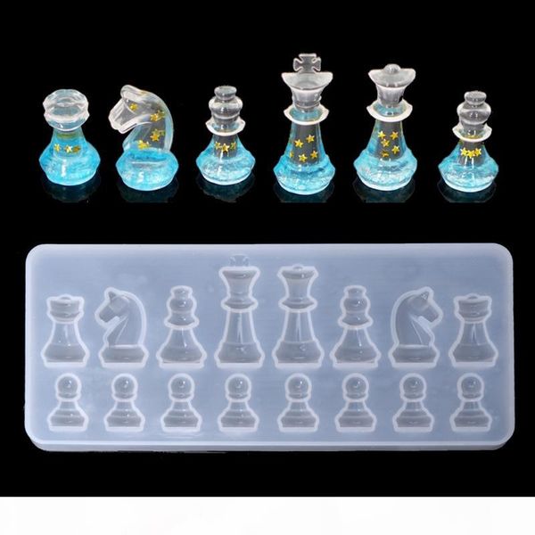 

international chess shape silicone mold diy clay uv epoxy resin mold pendant molds for jewelry