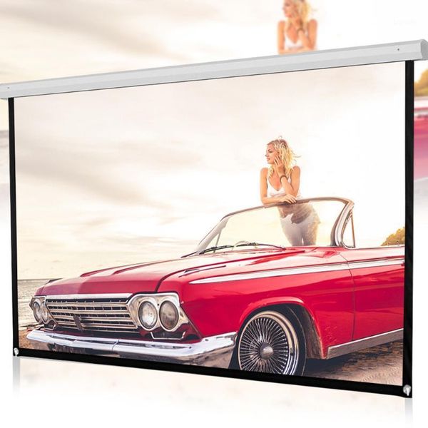 

100inch hd projector screen 16:9 home cinema theater projection portable screen1