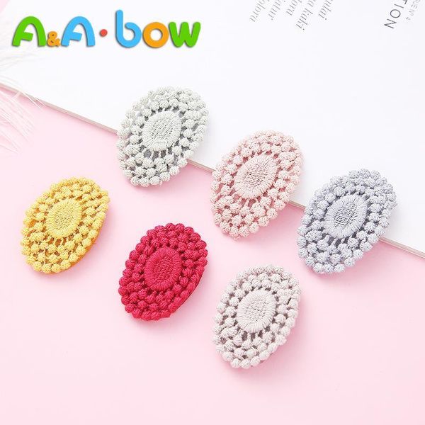 

6pcs cute cable knit nylon baby hairpins for girls oval pattern barrette solid hairgrips bb hairclip baby hair accessories1, Slivery;white