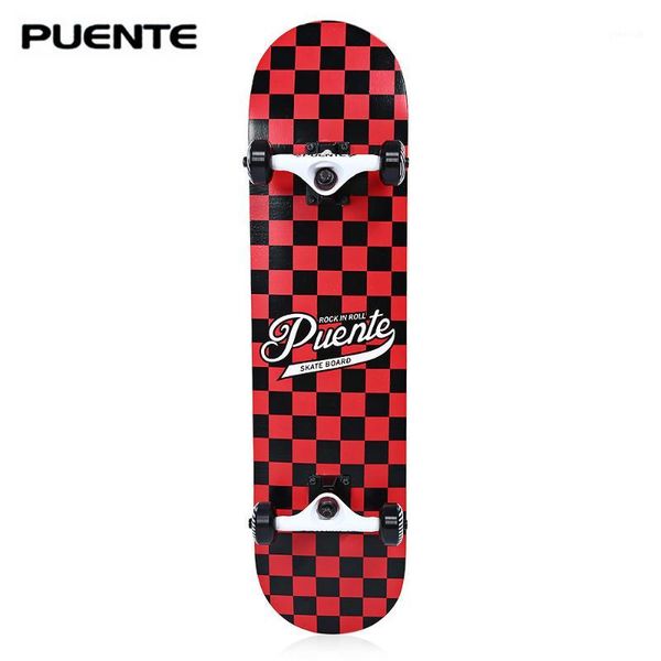 

puente pet - 602 mini cruiser four-wheel double kick deck skateboard with t-shape gadget longboard max laoding 180kg1