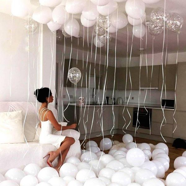 

40pcs thickened matte white balloons air birthday decoration wedding room layout supplies helium ballon arch white globos s6mz qyllsa