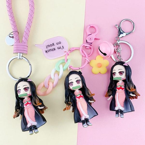 

демон лезвие брелок аниме demon slayer брелок симпатичные лезвие привидения пвх брелок брелок подвеска, Silver