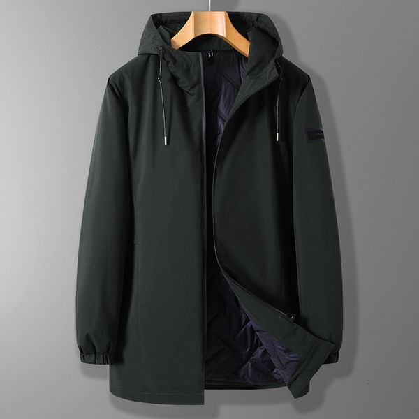 

medium length oversized thickened windbreaker extra large loose hooded fat men's cotton padded jacket, Tan;black