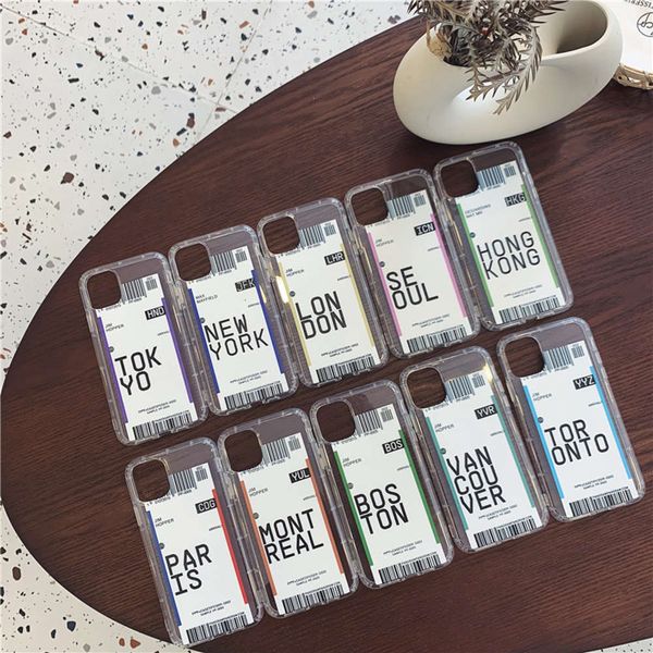 

sephone transparent tpu shell, bar code shell with new york label, suitable for vip 7, 8 plus, 11, xr, pro, xs, max insvgt