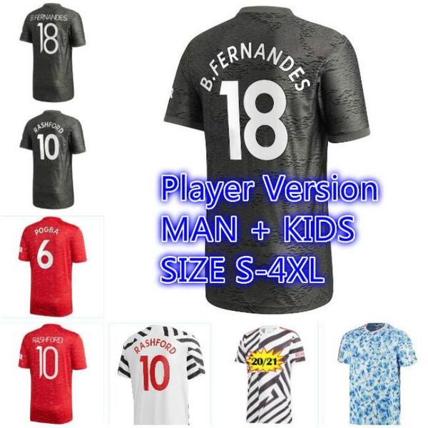 

20 21 rashford pogba fernandes van de beek cavani soccer united jersey 2020 2021 man greenwood utd football shirt men + kids kit sets, Black;yellow