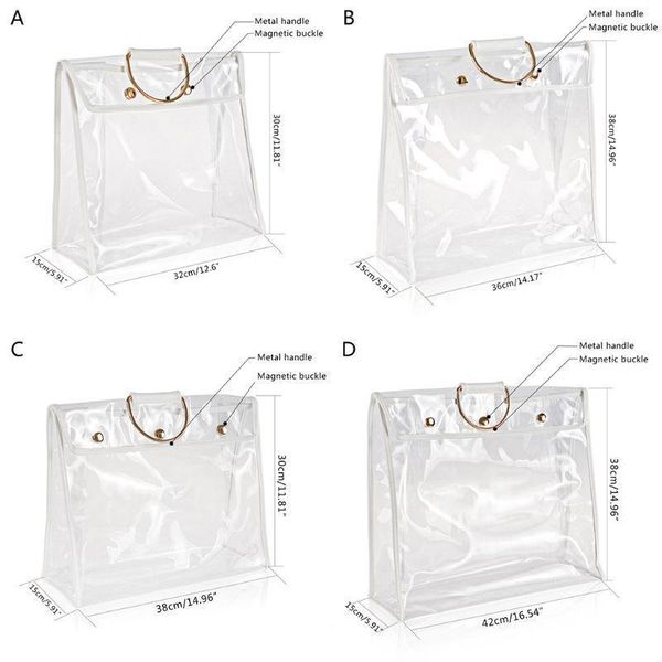 

cosmetic bags & cases transparent dust bag purse organizer dustproof handbag wardrobe hook holder1
