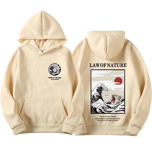 

японская вышивка забавная кошка волна напечатанные флисовые толстовки 2021 зима япония стиль хип-хоп повседневная пуловерная толстовка стрит, Black