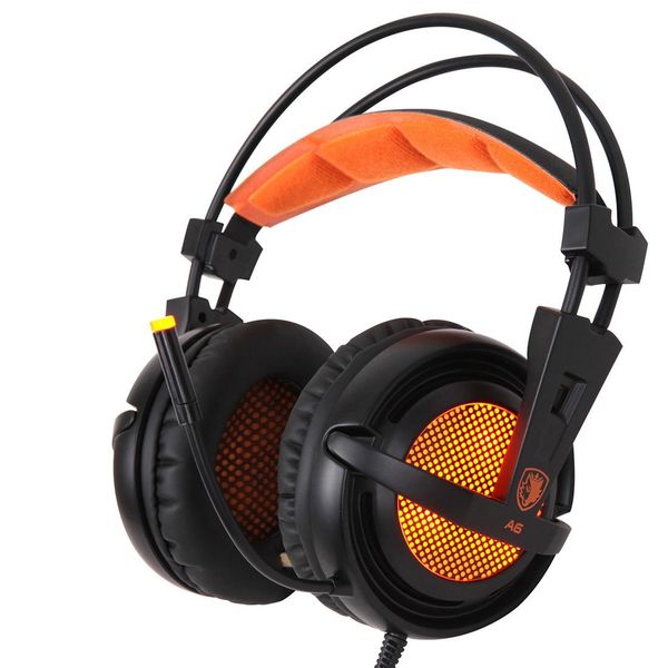 

sades a6 usb gaming headset 71 channel wired headphone with wire control mic breathing light for pc laptop