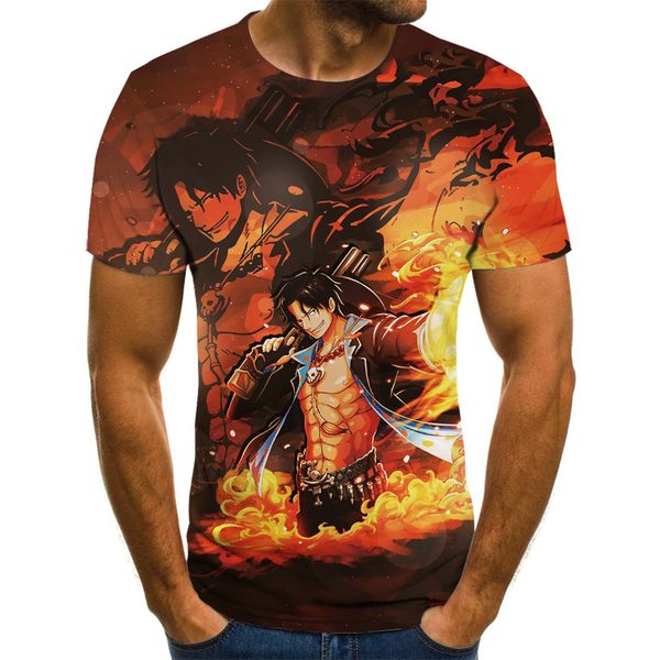 

fall and loose printing anime 3dt and 3d print shirts humor harajuku anime men clothing
