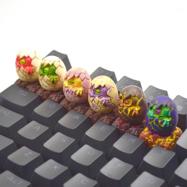 

keyboards dragon eggs design colorful resin keycaps for cherry mx switch mechanical gaming keyboard use handmade esc keycaps1