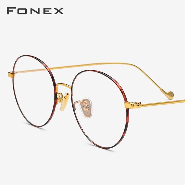 

pure titanium eyeglasses frame men vintage retro round prescription glasses eyewear myopia optical eye glass women spectacle 705 t200428, Silver