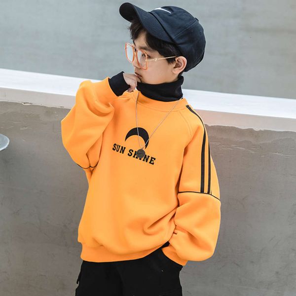 

boys' plush sweater and 2020 thickened new children's pullover 37bp, Black