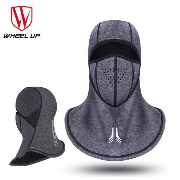 

cycling caps & masks wheel up bicycle winter cap fleece thermal windproof skiing skating hat headwear outdoor sports keep warm mask equipmen, Black