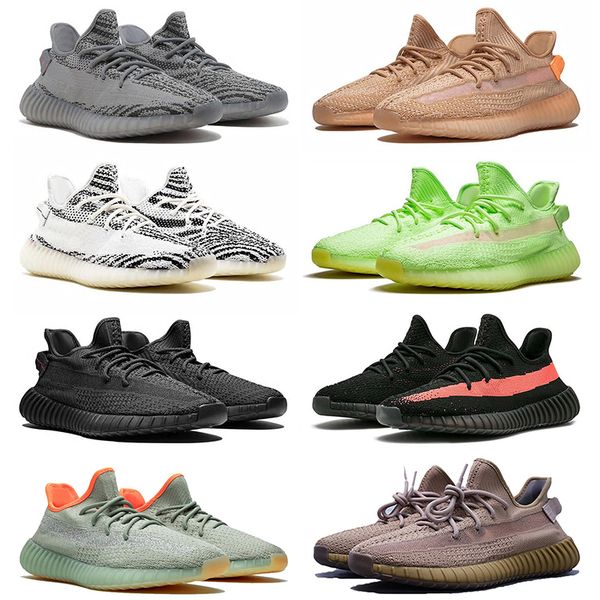 

wholesale 2021 kanye west mens women running shoes black angle tail light cloud white ash blue zyon trainers sneakers size 36-48, White;red