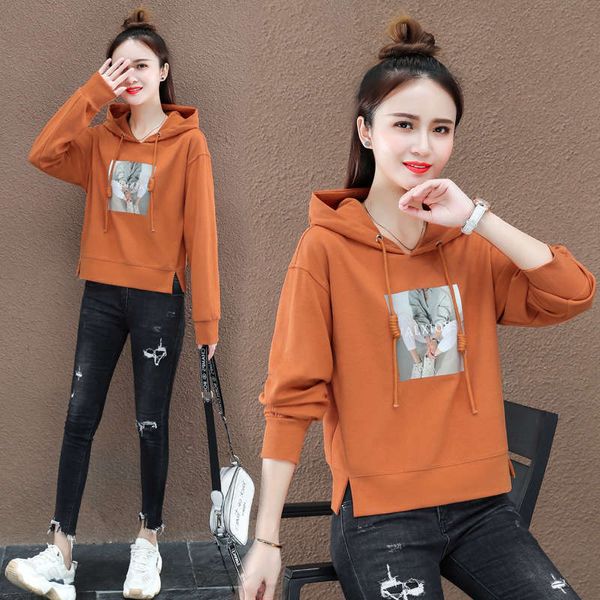 

autumn and sweater women's thickened plush 2020 new winter short coat, Black